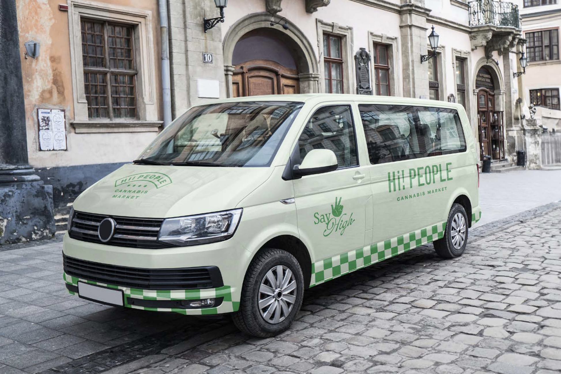 Cannabis delivery van